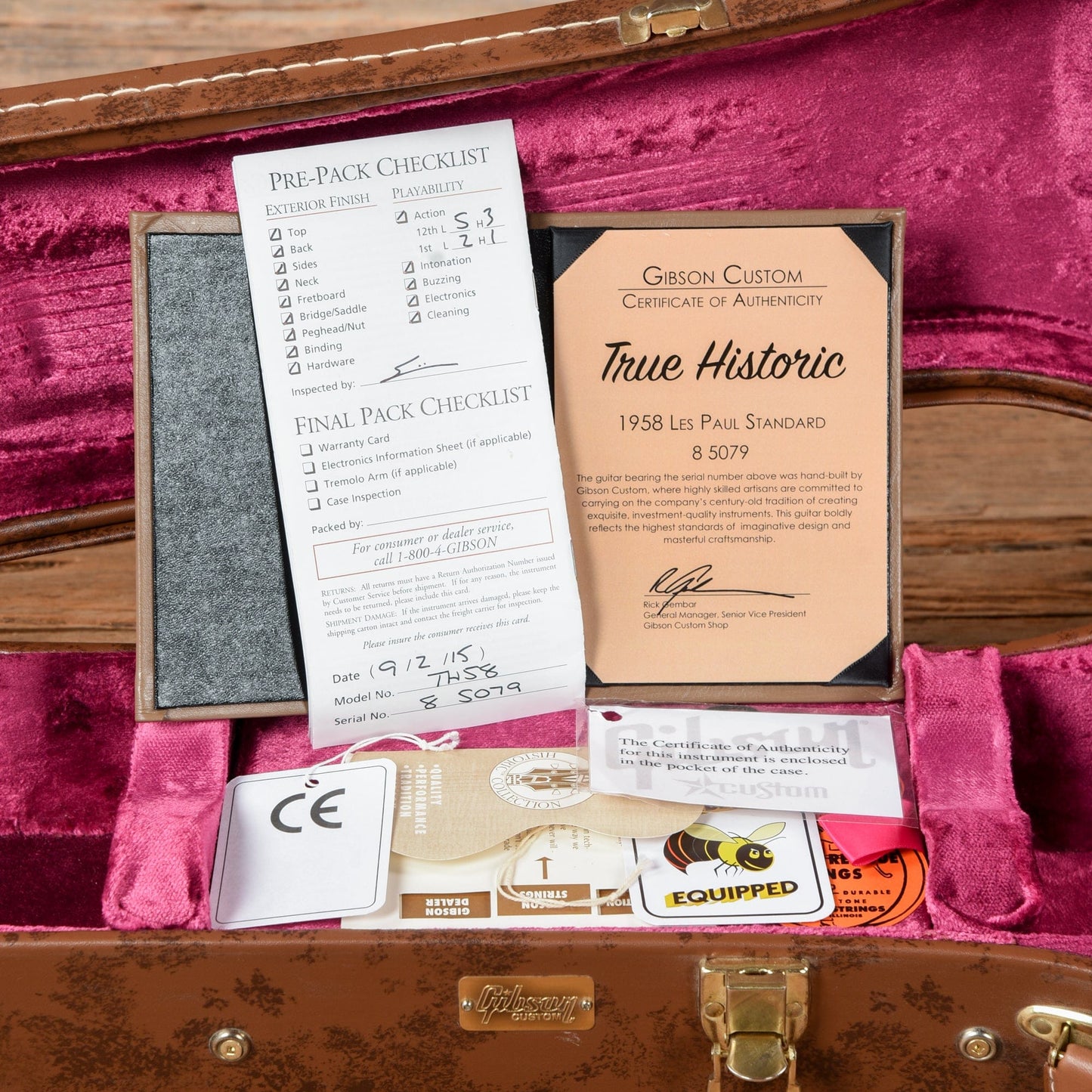 Gibson Custom True Historic '58 Les Paul Standard Reissue Sunburst 2015 Electric Guitars / Solid Body