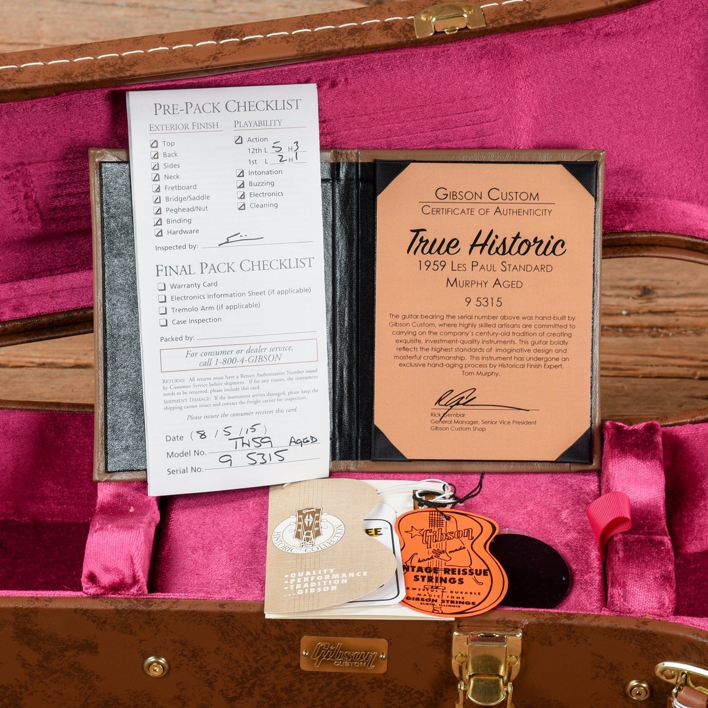 Gibson Custom True Historic '59 Les Paul Standard Reissue Murphy Aged Sunburst 2015 Electric Guitars / Solid Body