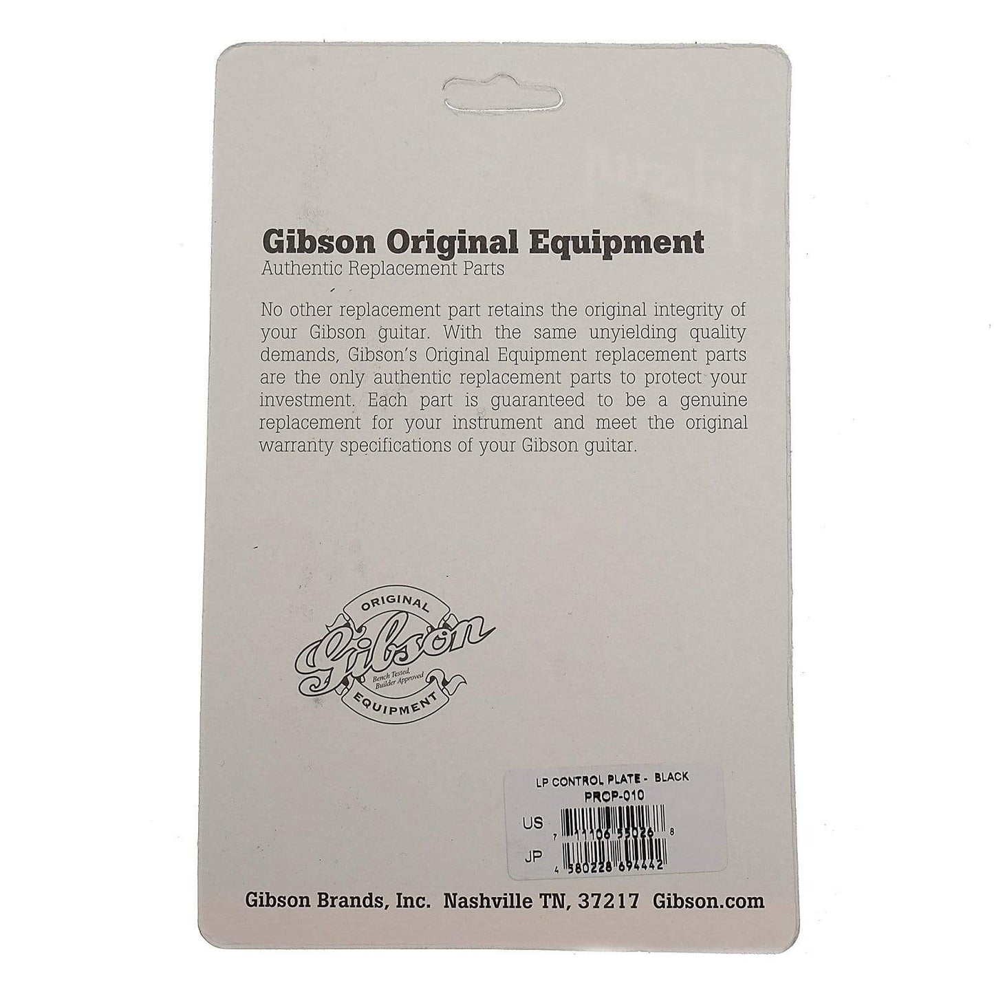 Gibson Control Plate - Black Parts