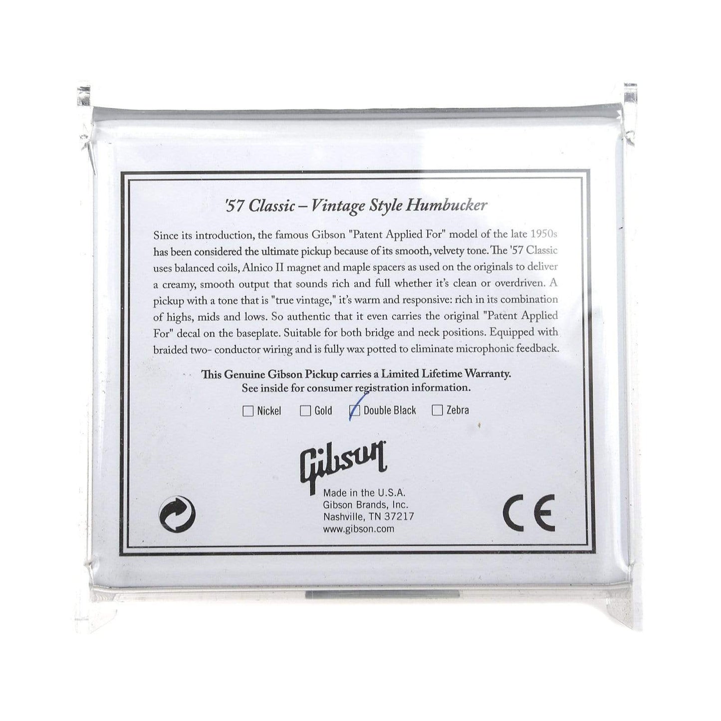 Gibson 57 Classic Humbucker - Double Black Parts / Guitar Pickups