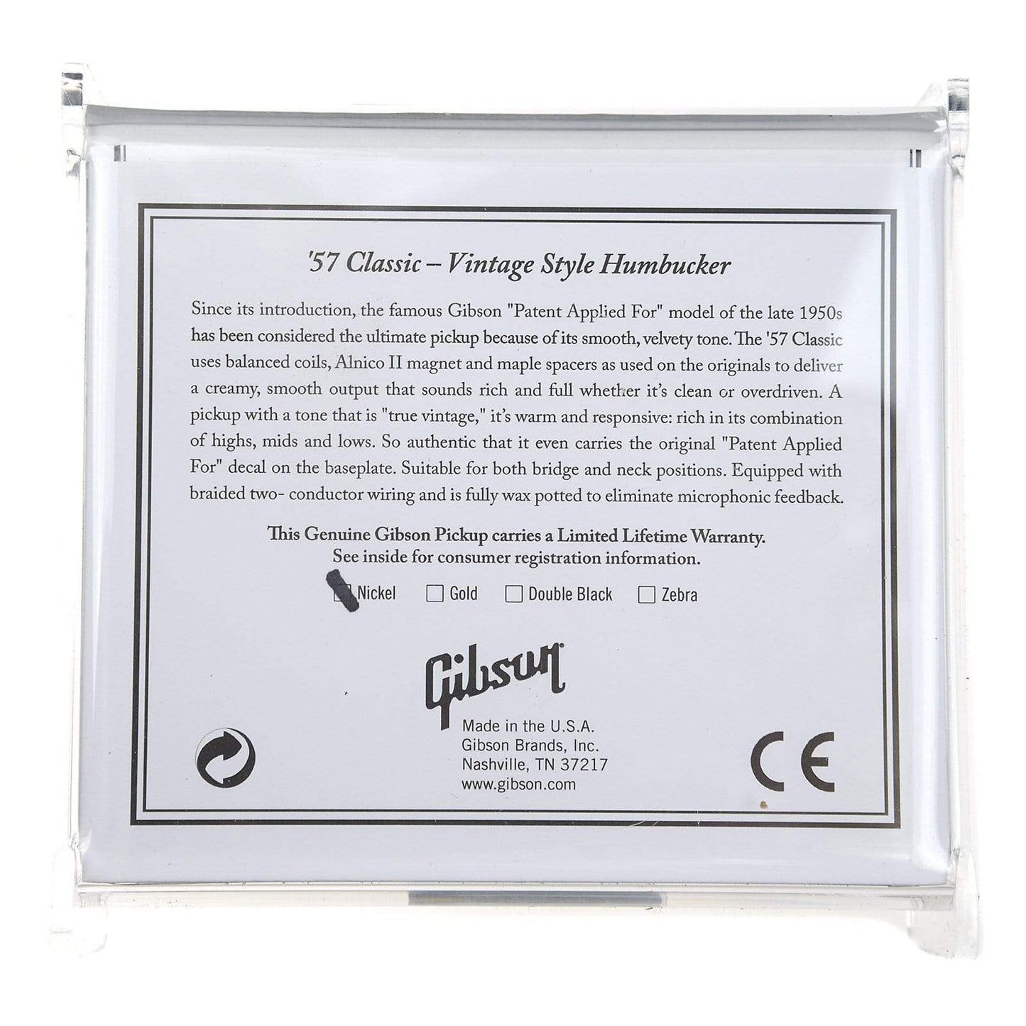 Gibson 57 Classic Humbucker - Nickel Cover Parts / Guitar Pickups