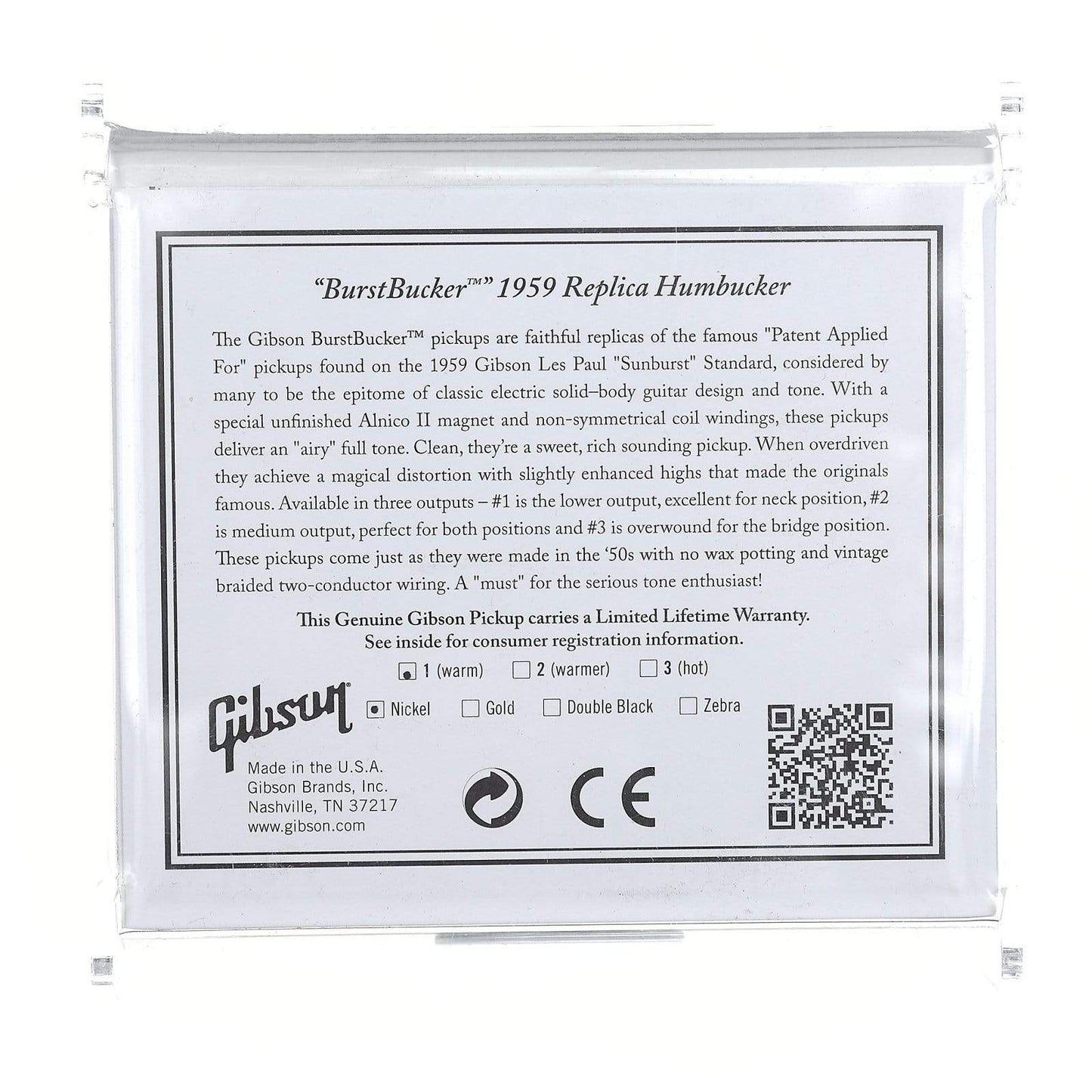 Gibson Burstbucker Type 1 w/Nickel Cover Parts / Guitar Pickups