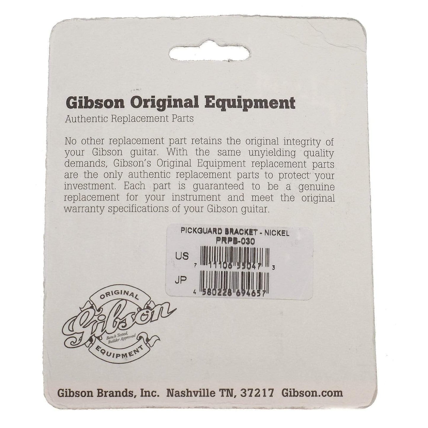 Gibson Pickguard Bracket - Nickel Parts / Guitar Pickups
