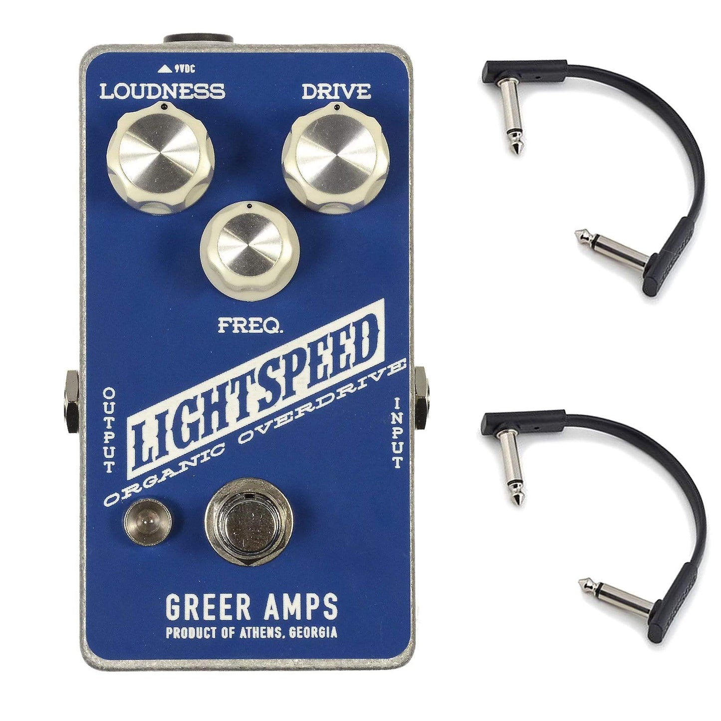 Greer Amps Lightspeed Organic Overdrive w/RockBoard Flat Patch Cables Bundle Effects and Pedals / Distortion