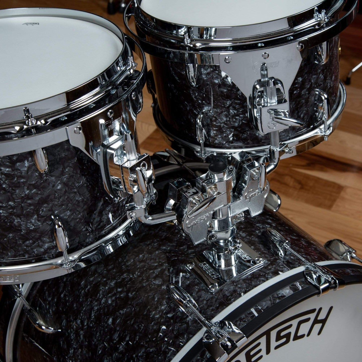 Gretsch Broadkaster 12/13/16/18/22 5pc. Drum Kit Deep Black Marine Pearl Drums and Percussion / Acoustic Drums / Full Acoustic Kits