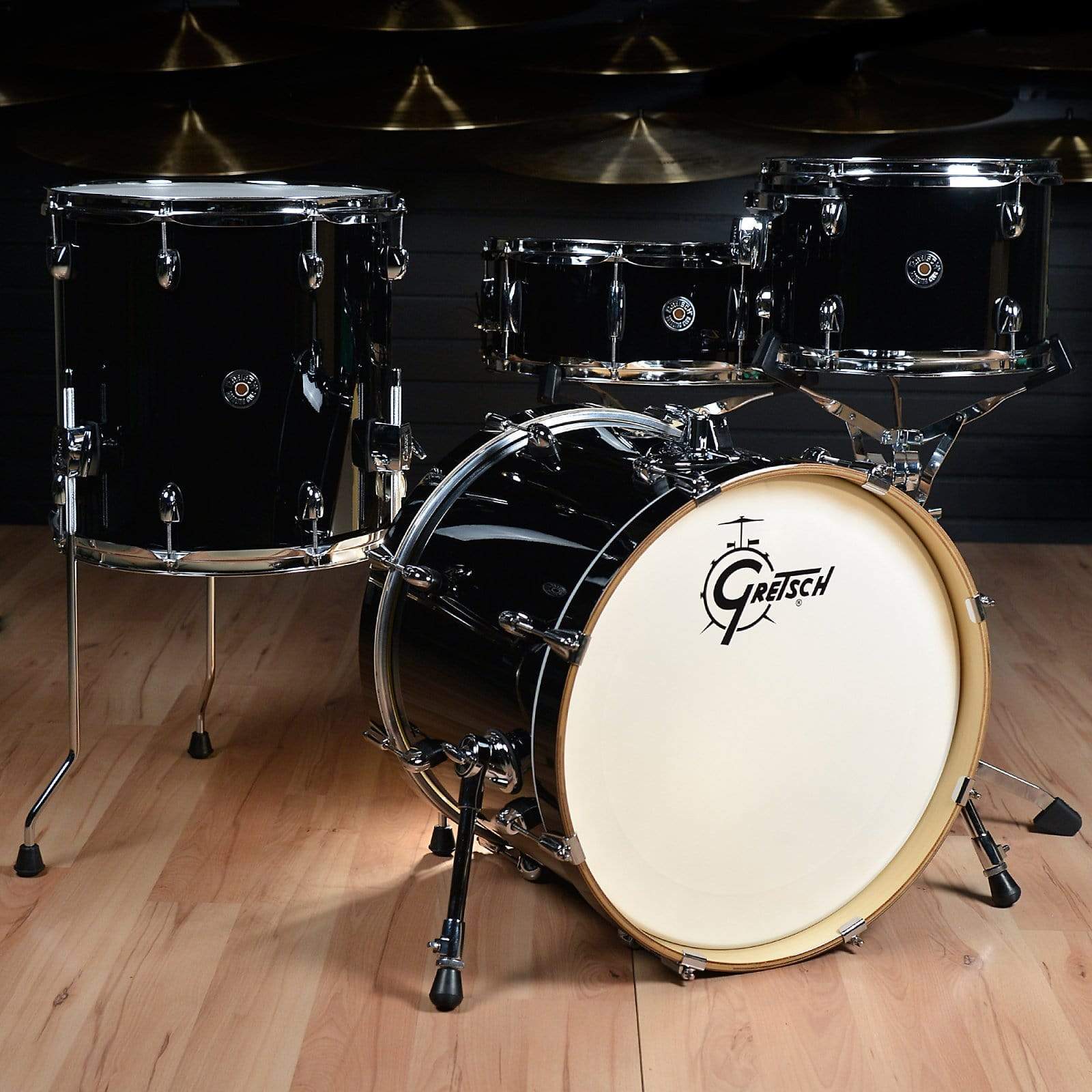 Gretsch Catalina Club 12/14/18/5x14 4pc. Drum Kit Piano Black Drums and Percussion / Acoustic Drums / Full Acoustic Kits