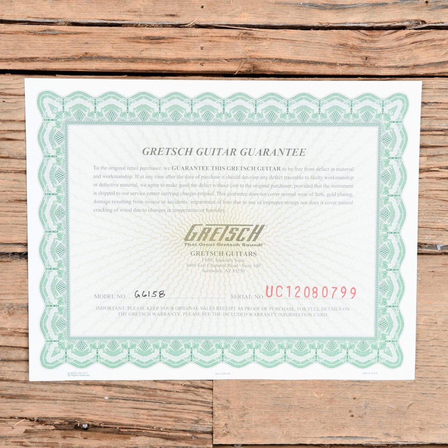 Gretsch Custom Shop G6158-CS NOS Masterbuilt by Stephen Stern Orange 2012 Electric Guitars / Hollow Body