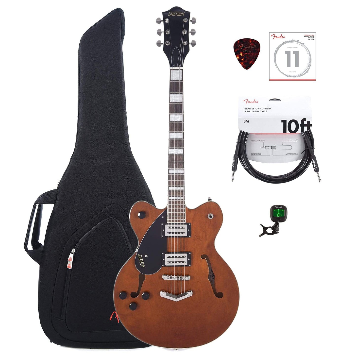 Gretsch G2622LH Streamliner Center Block Single Barrel Stain Left Handed w/V-Stoptail & Broad'Tron Pickups w/Gig Bag, Tuner, (1) Cable, Picks and Strings Bundle Electric Guitars / Left-Handed
