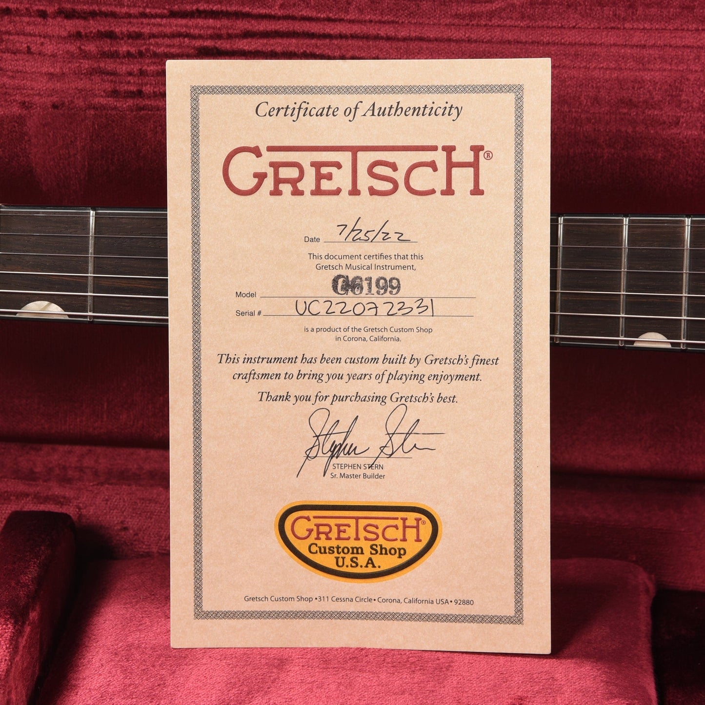 Gretsch Custom Shop Korina Caddy Bo Relic w/Brazilian Rosewood Fingerboard & ThroBak SLE-101 Pickups (Master Built by Stephen Stern) Electric Guitars / Solid Body