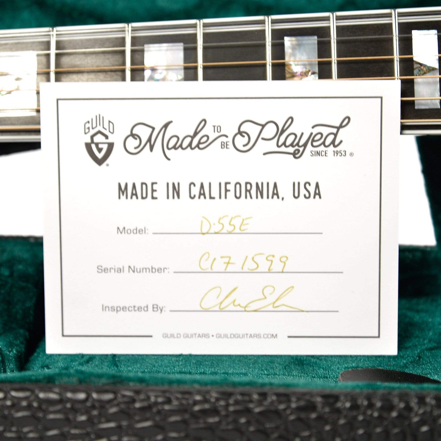 Guild USA D-55E Dreadnought Sitka/Rosewood Antique Sunburst w/LR Baggs Anthem & Hardshell Case Acoustic Guitars / Built-in Electronics