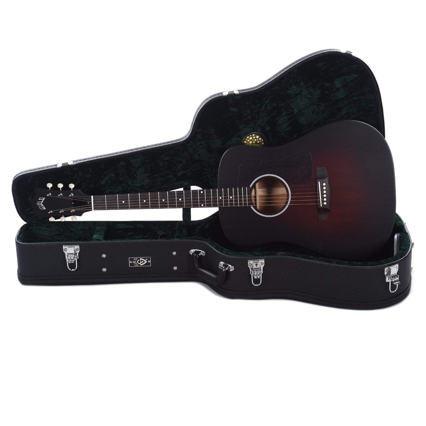 Guild USA D-20 Dreadnought Mahogany Vintage Sunburst Satin Acoustic Guitars / Dreadnought