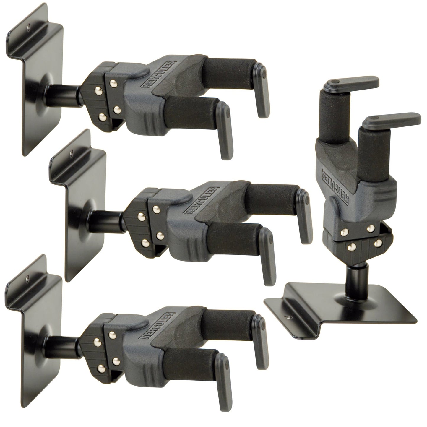 Hercules Slatwall Guitar Hanger Short 4 Pack Bundle Accessories / Stands