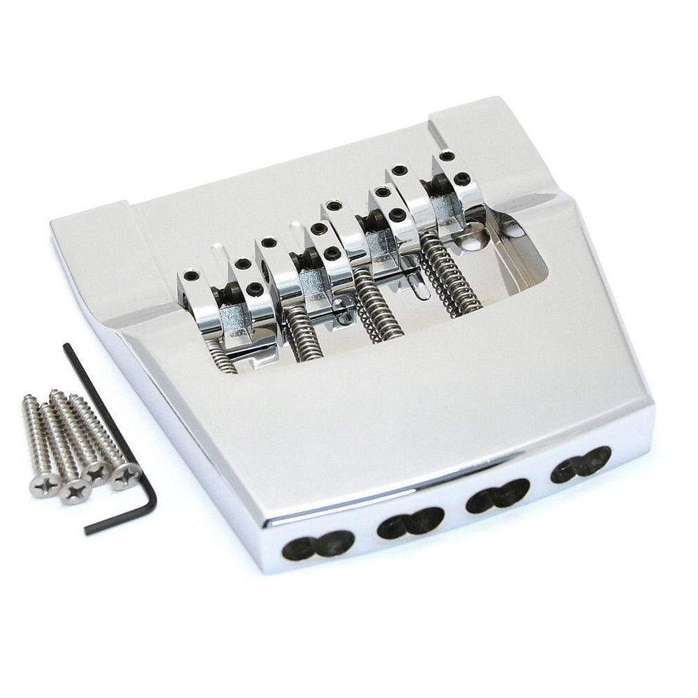 Hipshot 4 String Rickenbacker Replacement Bridge Chromed Brass Parts / Bass Guitar Parts