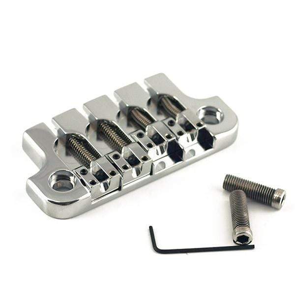 Hipshot 4-String Supertone 2-Point Bass Bridge Chrome Parts / Guitar Parts / Bridges