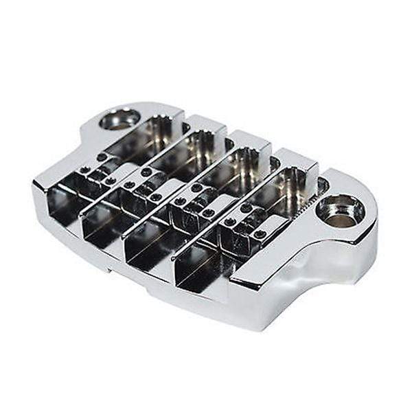 Hipshot 4-String Supertone 3-Point Bass Bridge Chrome Parts / Guitar Parts / Bridges