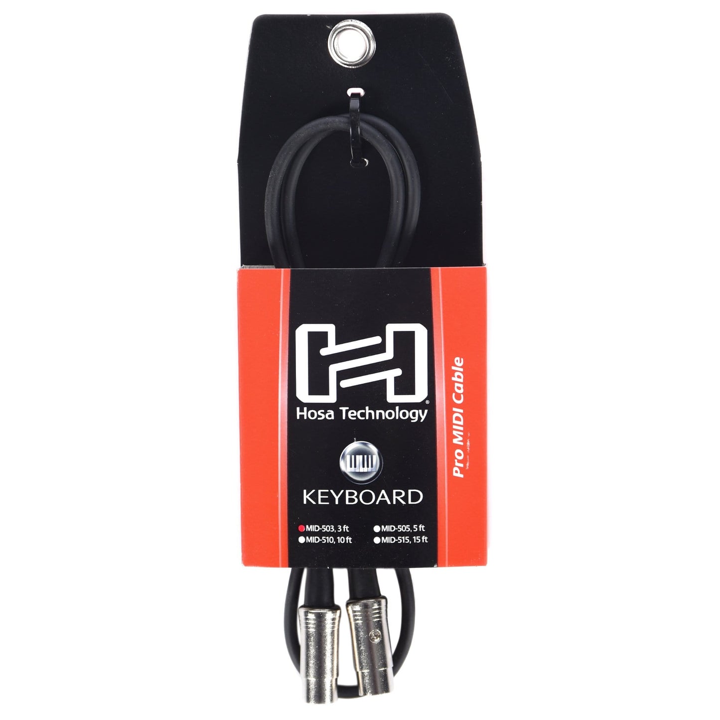 Hosa Pro MIDI Cable Serviceable 5-pin DIN to DIN 3 ft Accessories / Cables