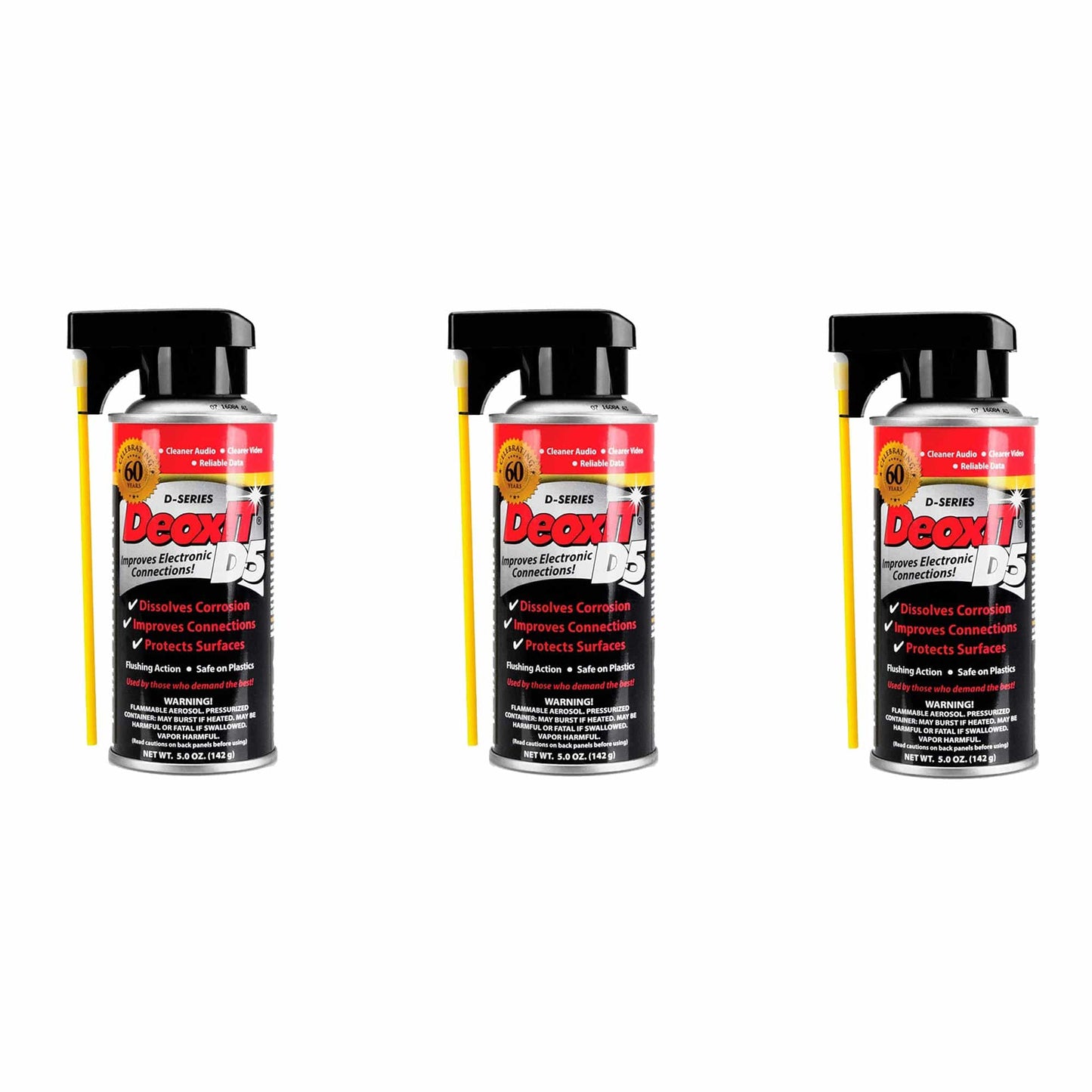 Hosa D5S-6 CAIG DeoxIT Contact Cleaner 5oz 3 Pack Bundle Accessories / Tools