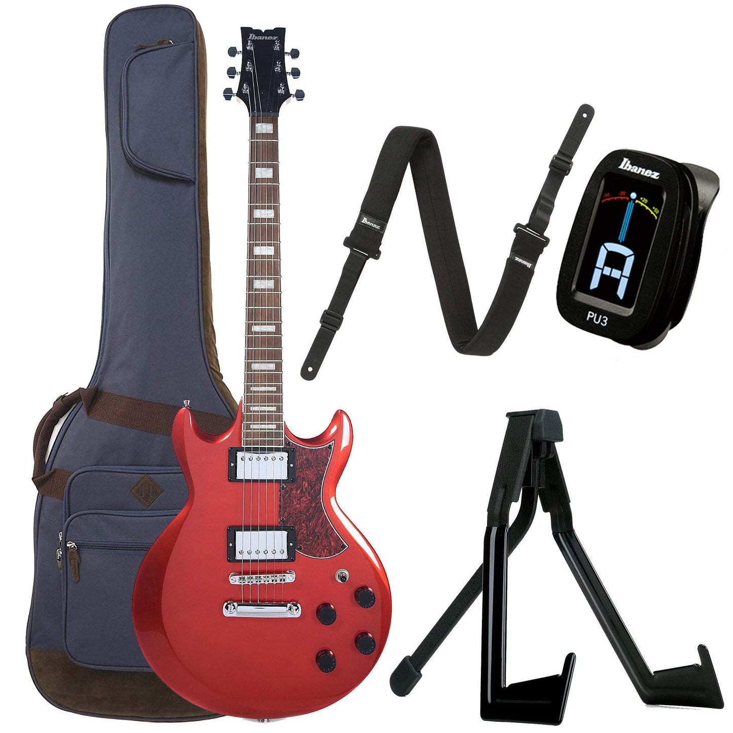 Ibanez AX120 AX Standard Candy Apple Bundle w/ Ibanez Gig Bag, Stand, Tuner and Strap Electric Guitars / Solid Body