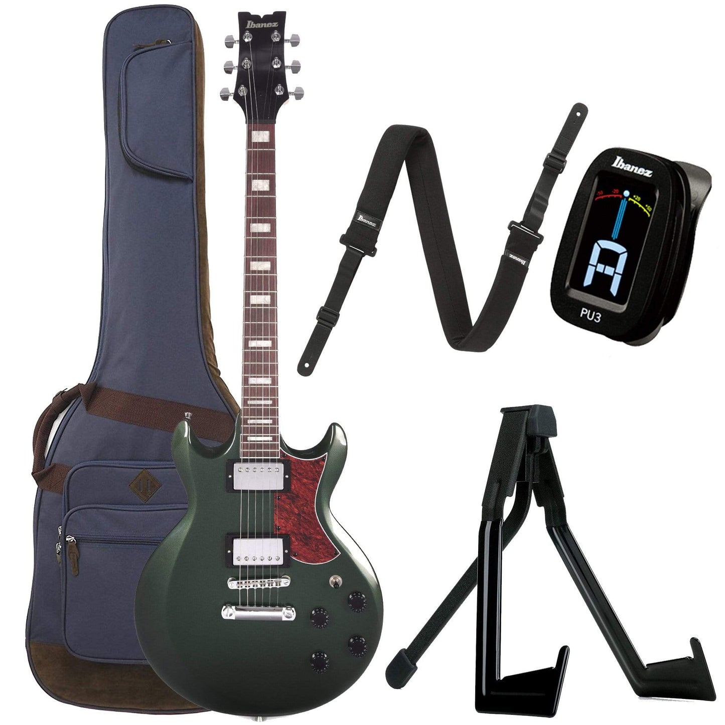 Ibanez AX120 AX Standard Metallic Forest Bundle w/ Ibanez Gig Bag, Stand, Tuner and Strap Electric Guitars / Solid Body