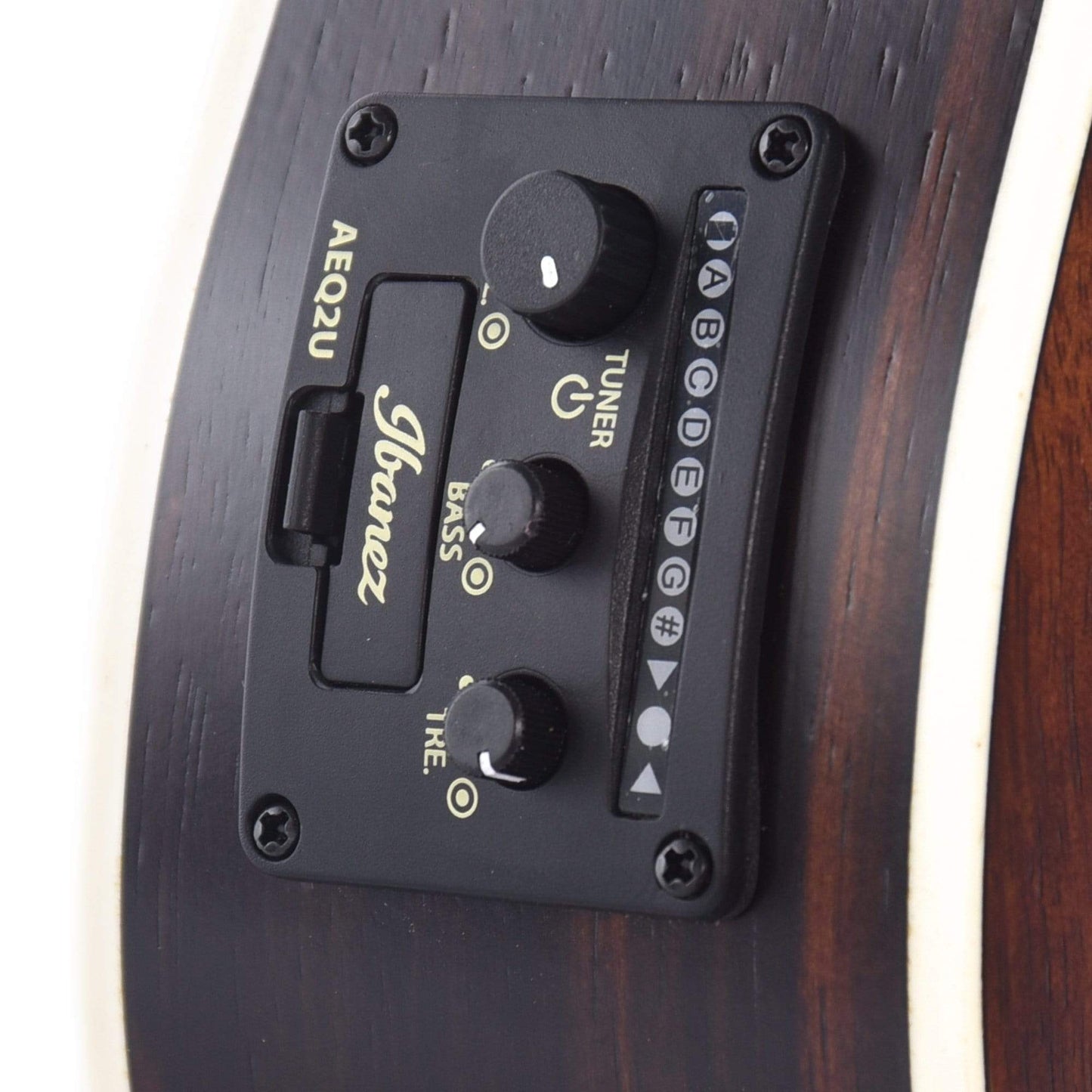 Ibanez UEW13MEE Cutaway Concert Ukulele Macassar Ebony Dark Brown Open Pore Folk Instruments / Ukuleles