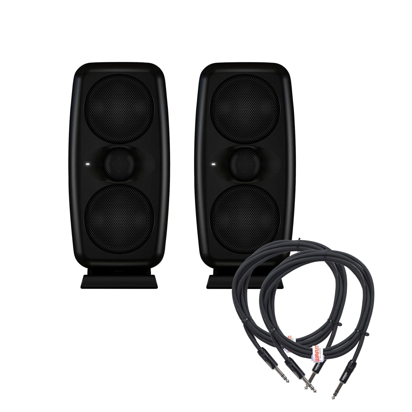 IK Multimedia iLoud MTM Studio Monitor Black Pair and (2) TRS Cable Bundle Pro Audio / Speakers / Studio Monitors