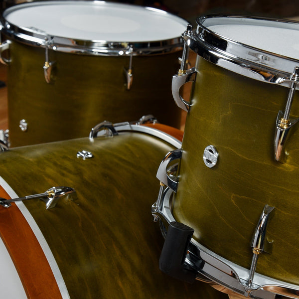 INDe Drum Lab 13/16/24 3pc. Maple Drum Kit Matte Olive Lacquer