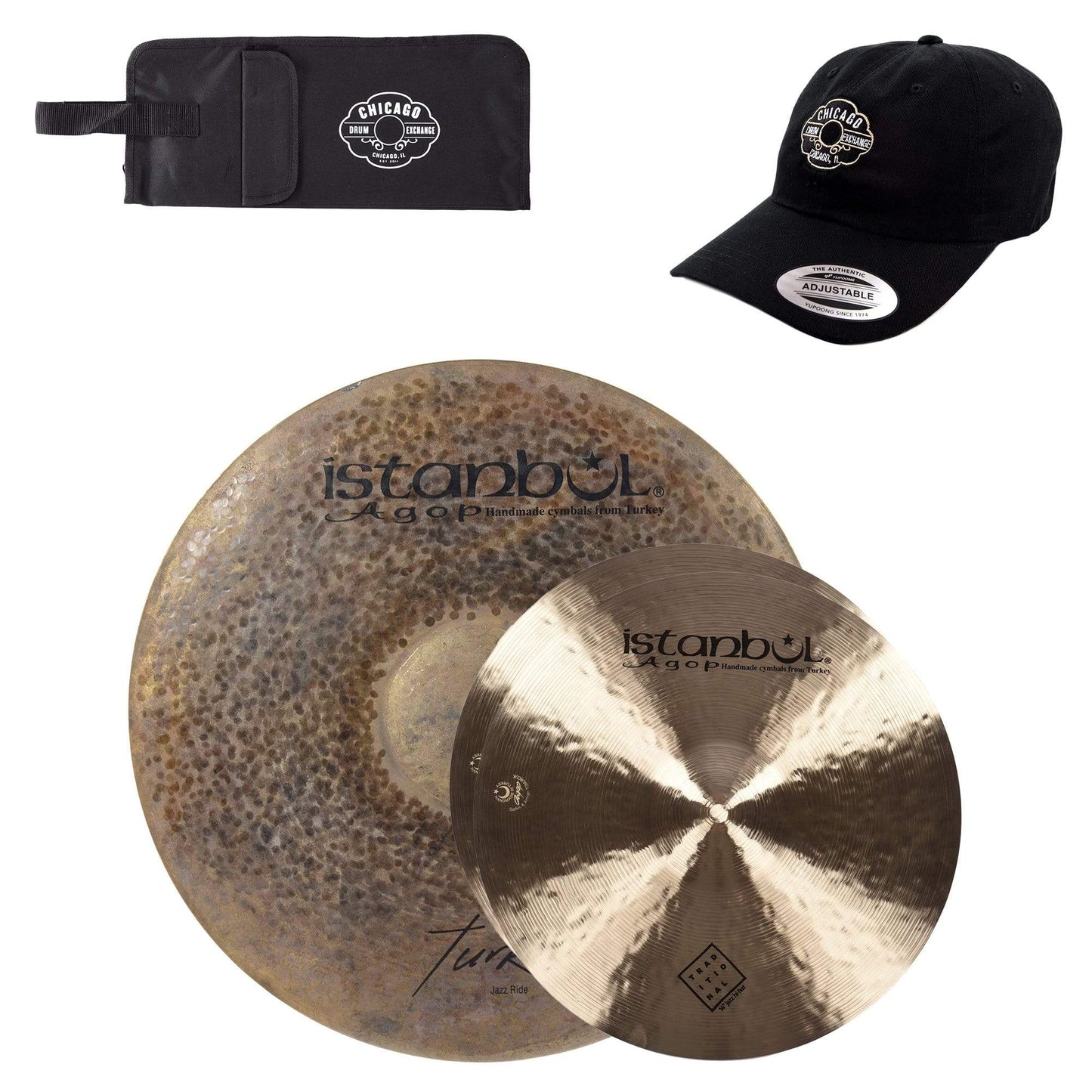 Istanbul Agop 14/20" Traditional Jazz Cymbal Set w/CDE Logo Hat & Stick Bag Drums and Percussion / Cymbals / Hi-Hats