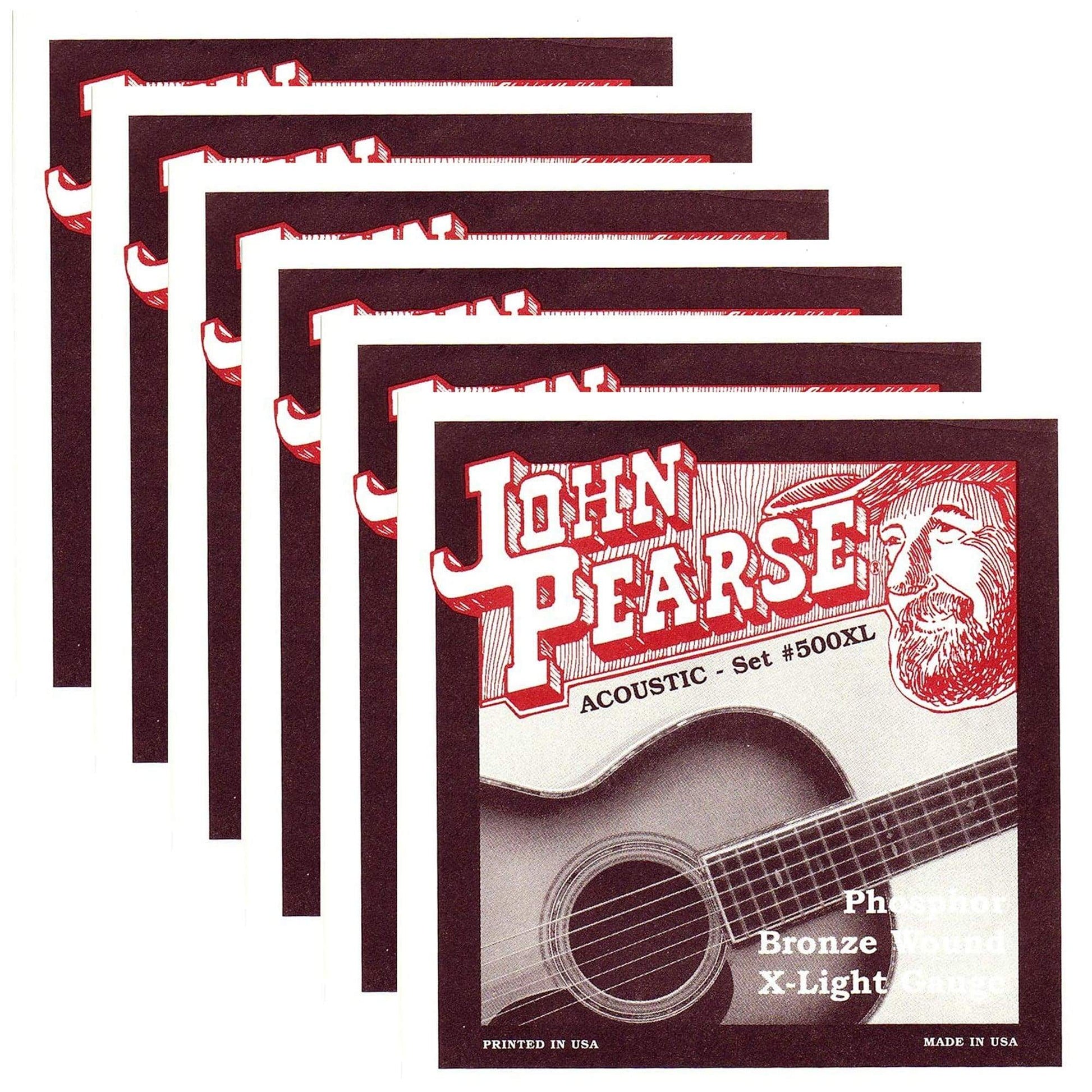 John Pearse Acoustic Strings Phosphor Bronze Extra Light 10-47 (6 Pack Bundle) Accessories / Strings / Guitar Strings