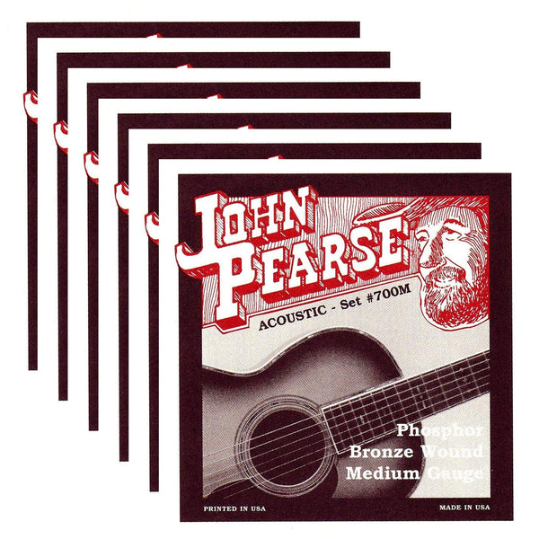 John Pearse Acoustic Strings Phosphor Bronze Medium 1356 (6 Pack Bund