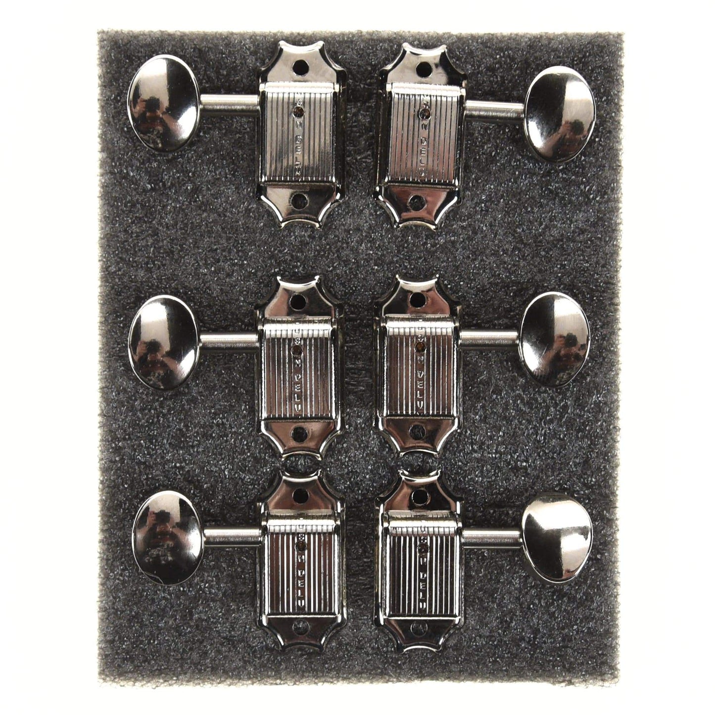 Kluson Traditional 3+3 Oval Metal Button Single Line Nickel Tuners Accessories / Tuners
