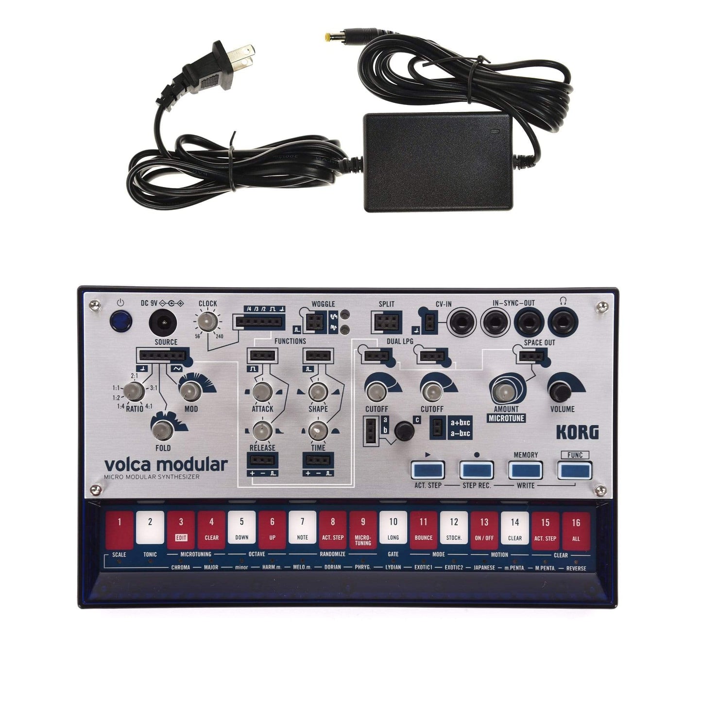 Korg Volca Modular Semi-Modular Analog Synthesizer and Power Supply Bundle Keyboards and Synths / Synths / Analog Synths