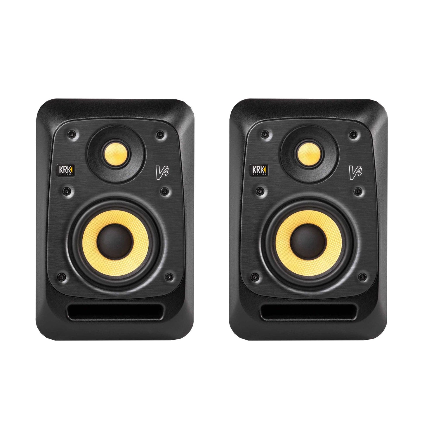 KRK V4 S4 4" Studio Monitor Black Pair Bundle Pro Audio / Speakers / Studio Monitors