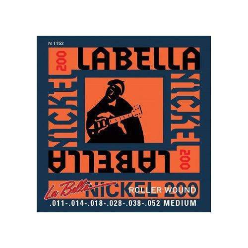 La Bella N1152 Electric Guitar Nickel Roller Wound Strings Medium 11-52 Accessories / Strings / Guitar Strings