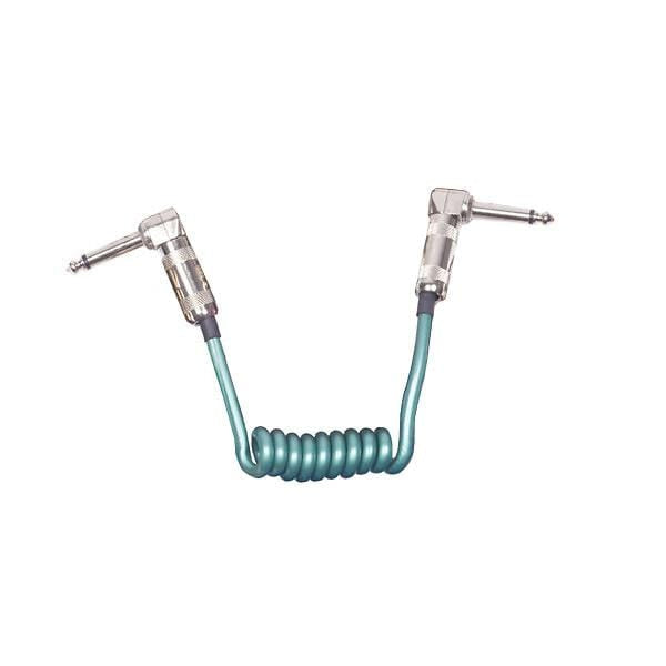 Lava Mini Coil Patch Cable 6 Inch-12 Inch Angle-Angle Metallic Green Accessories / Cables