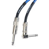 Lava Retro Coil Instrument Cable 20' Angle-Straight Metallic Blue Accessories / Cables