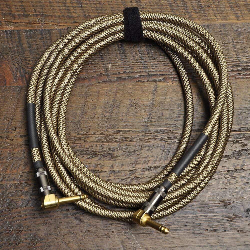 Lava Vintage Tweed 1/4 Inch Instrument Cable 15' Angle-Angle Accessories / Cables