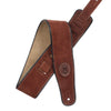 Levy's 2.5" Signature Series Suede Guitar Strap w/Decorative Piping Rust Accessories / Straps