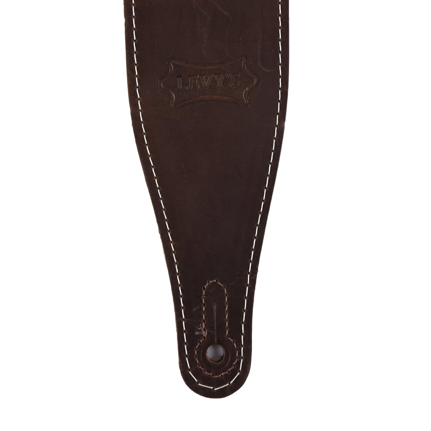 Levy's 2.5" Wide Butter Leather Guitar Strap Dark Brown Accessories / Straps