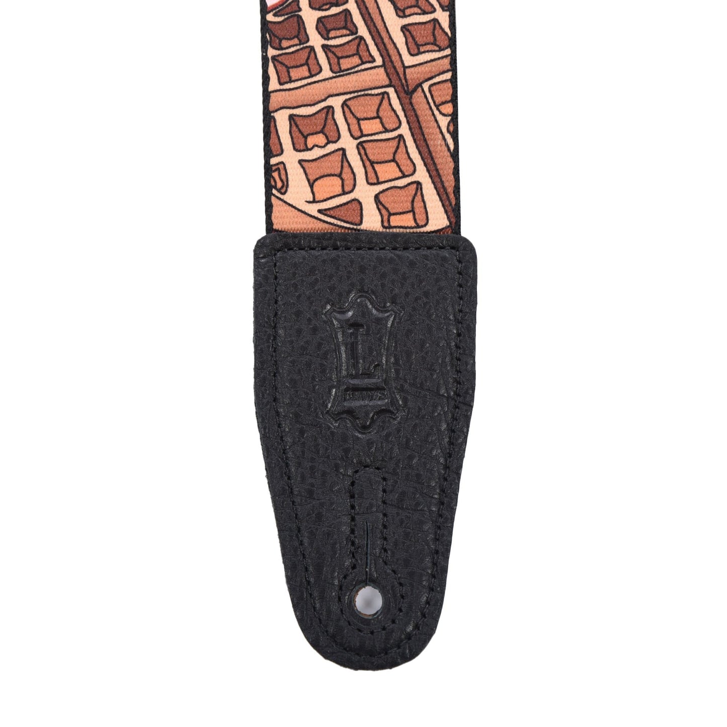 Levy's 2" Wide Polyester Guitar Strap Chicken & Waffles Motif Accessories / Straps