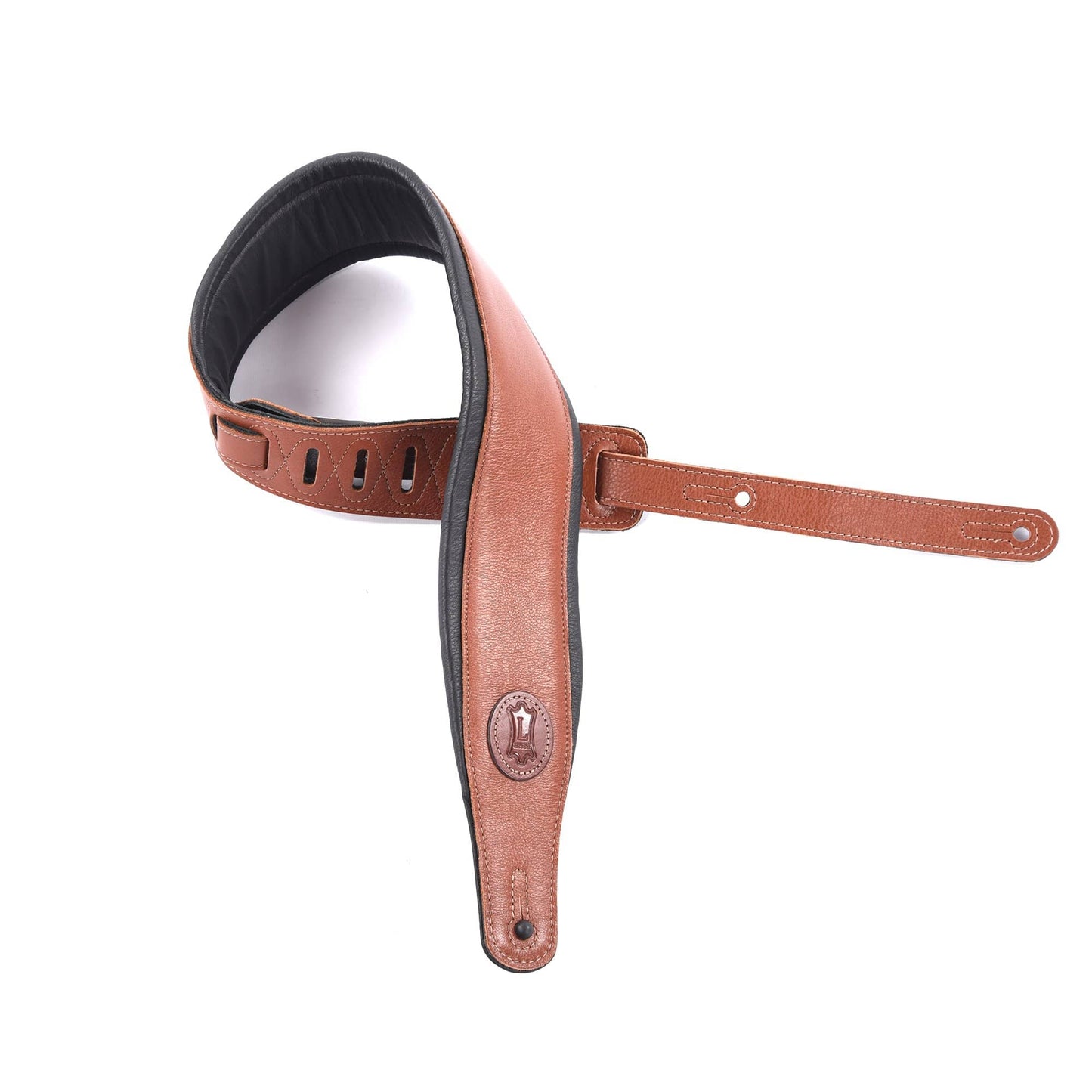 Levy's 3 Inch Signature Series Garment Leather Guitar Strap - Tan Accessories / Straps
