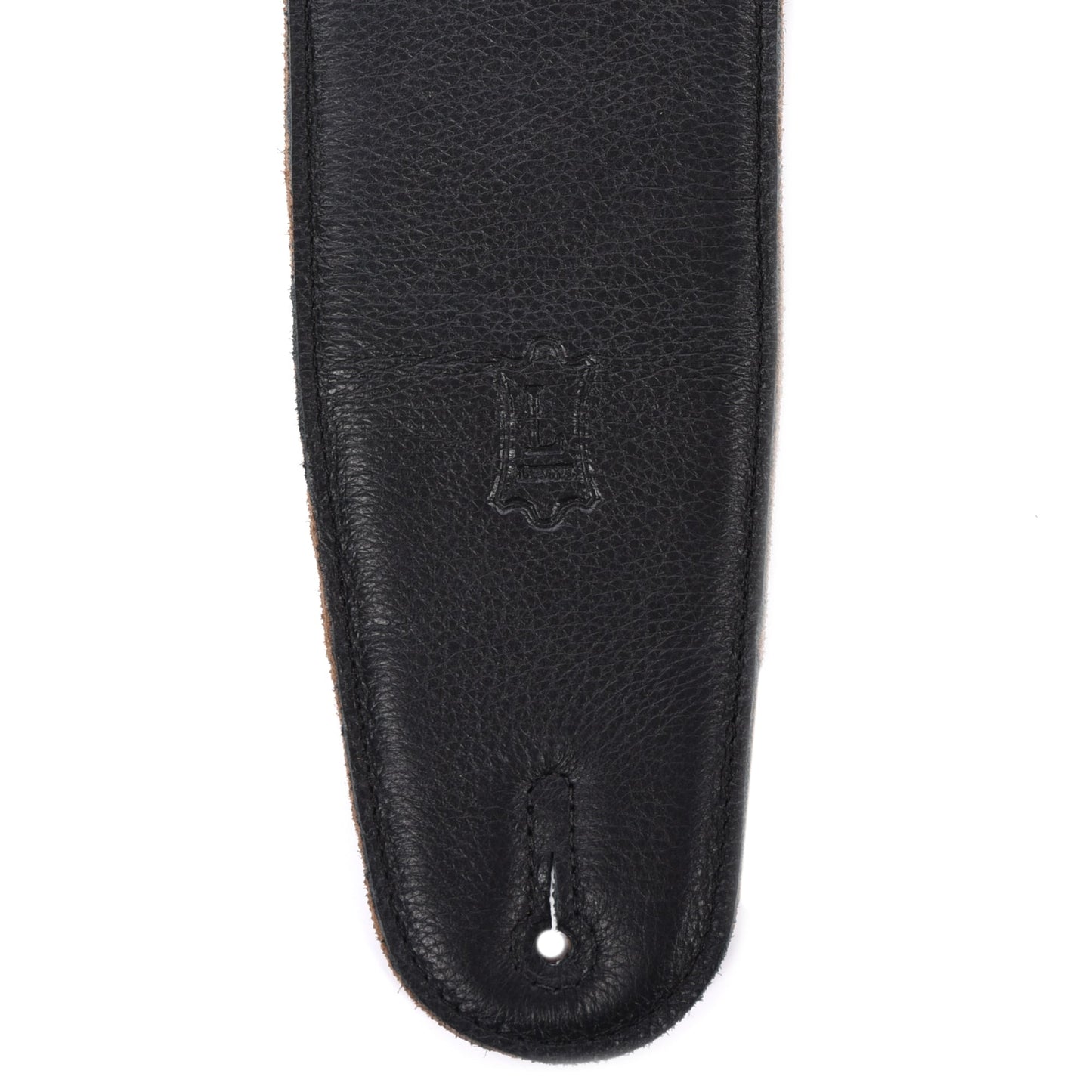 Levy's Classic Series 3.5" Wide Padded Garment Leather Bass Strap Black Accessories / Straps