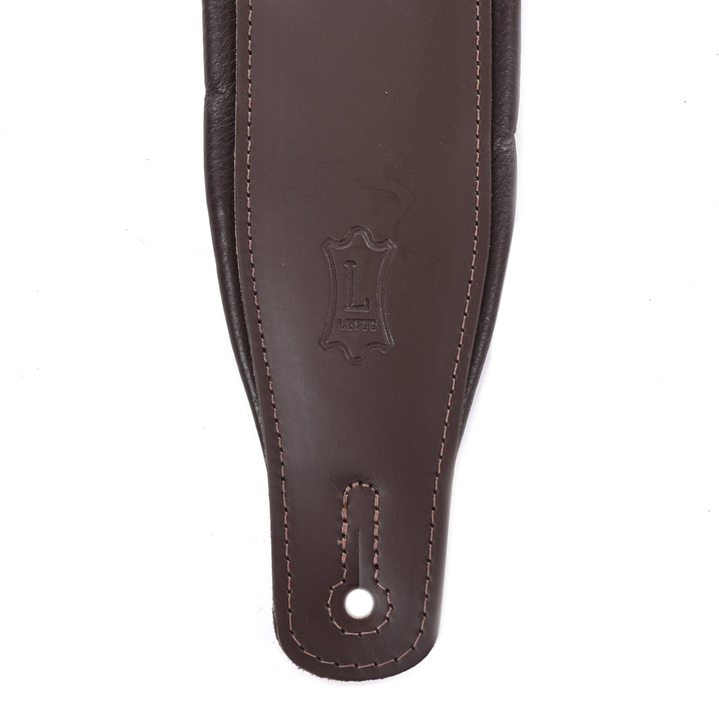 Levy's Classic Series 3" Wide Top Grain Leather Guitar Strap Dark Brown Accessories / Straps