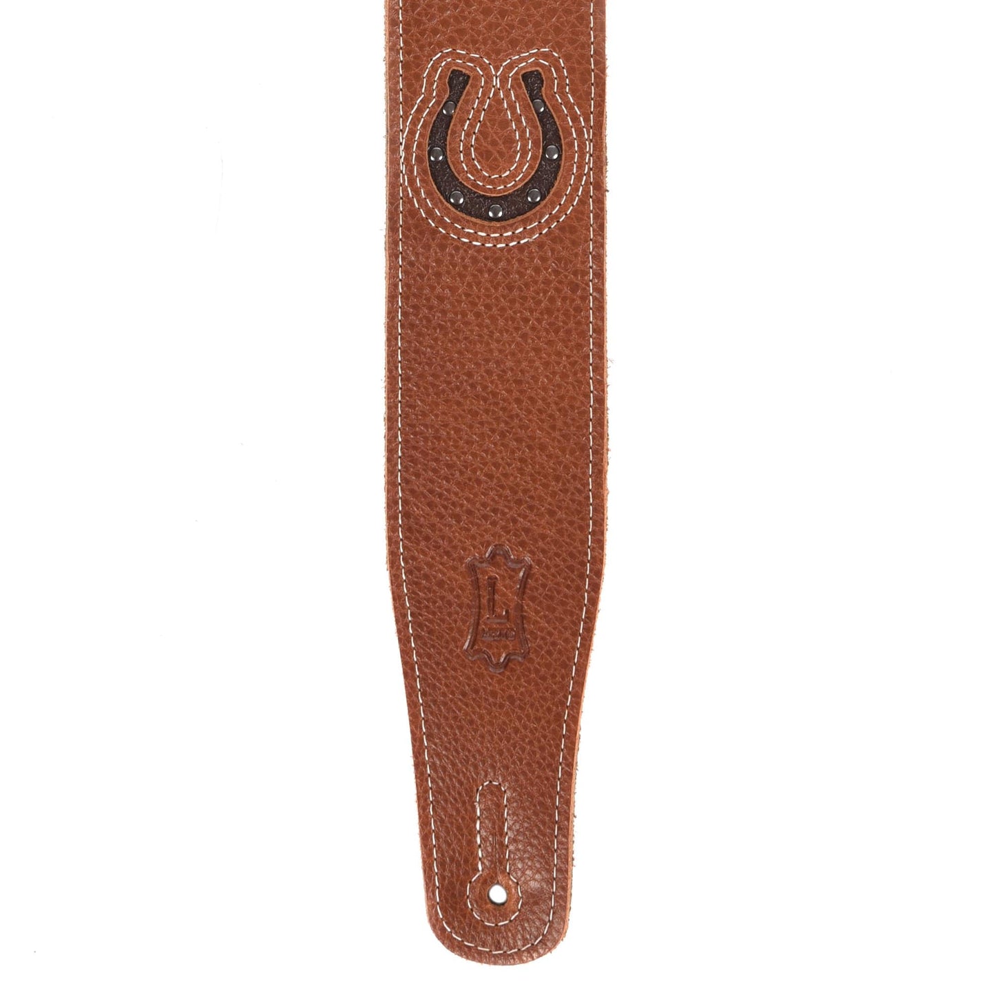 Levy's Deluxe Series Lucky Line 2.5" Wide Garment Leather Guitar Strap Horsehoe Accessories / Straps