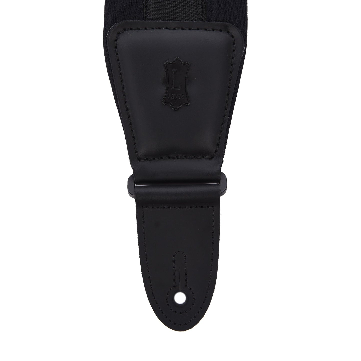 Levy's Rebel Series 3.25" Wide Neoprene Padded Guitar Strap w/Leather Ends Black Accessories / Straps
