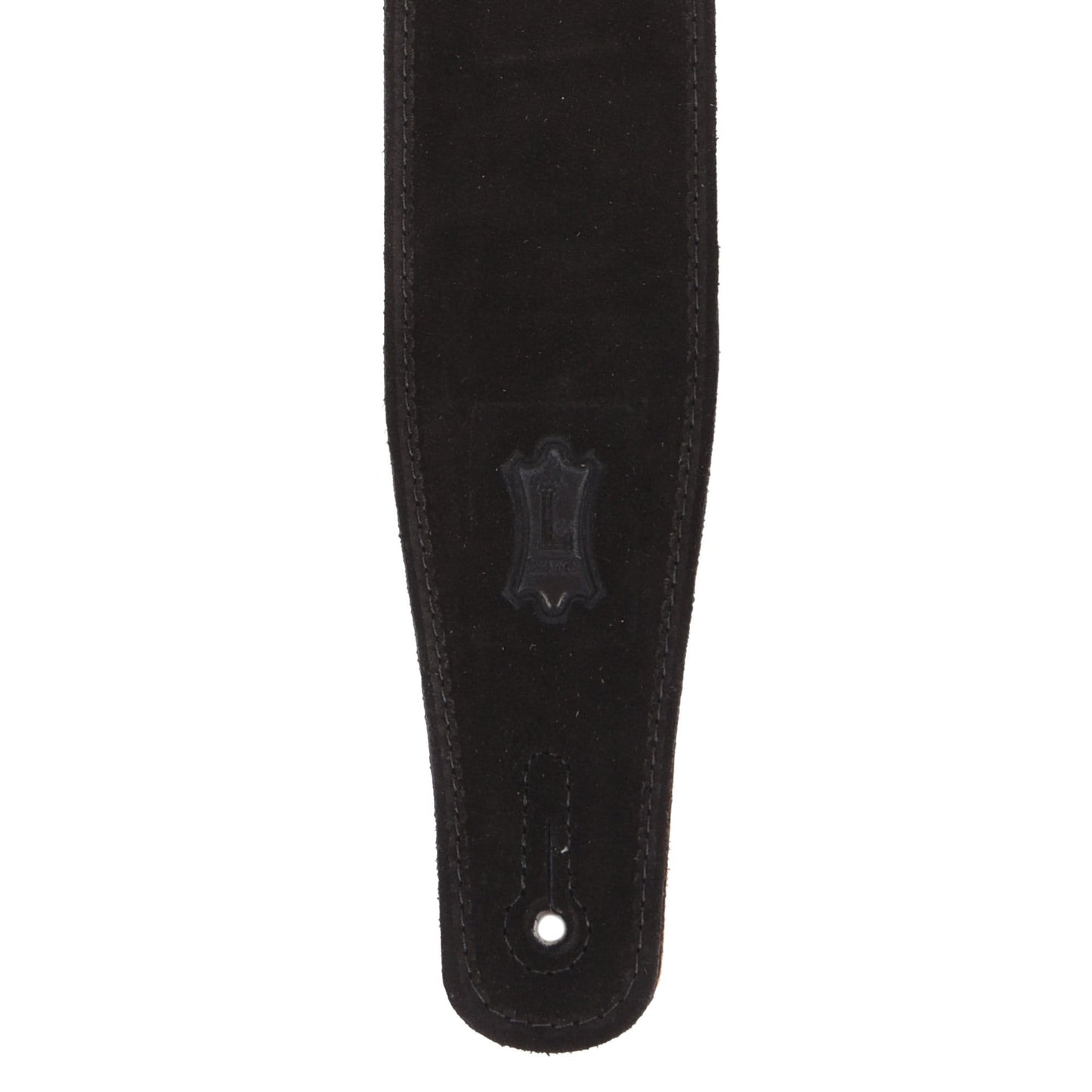 Levy's Right Height 2.5" Wide Suede RipChord Guitar Strap Black Accessories / Straps