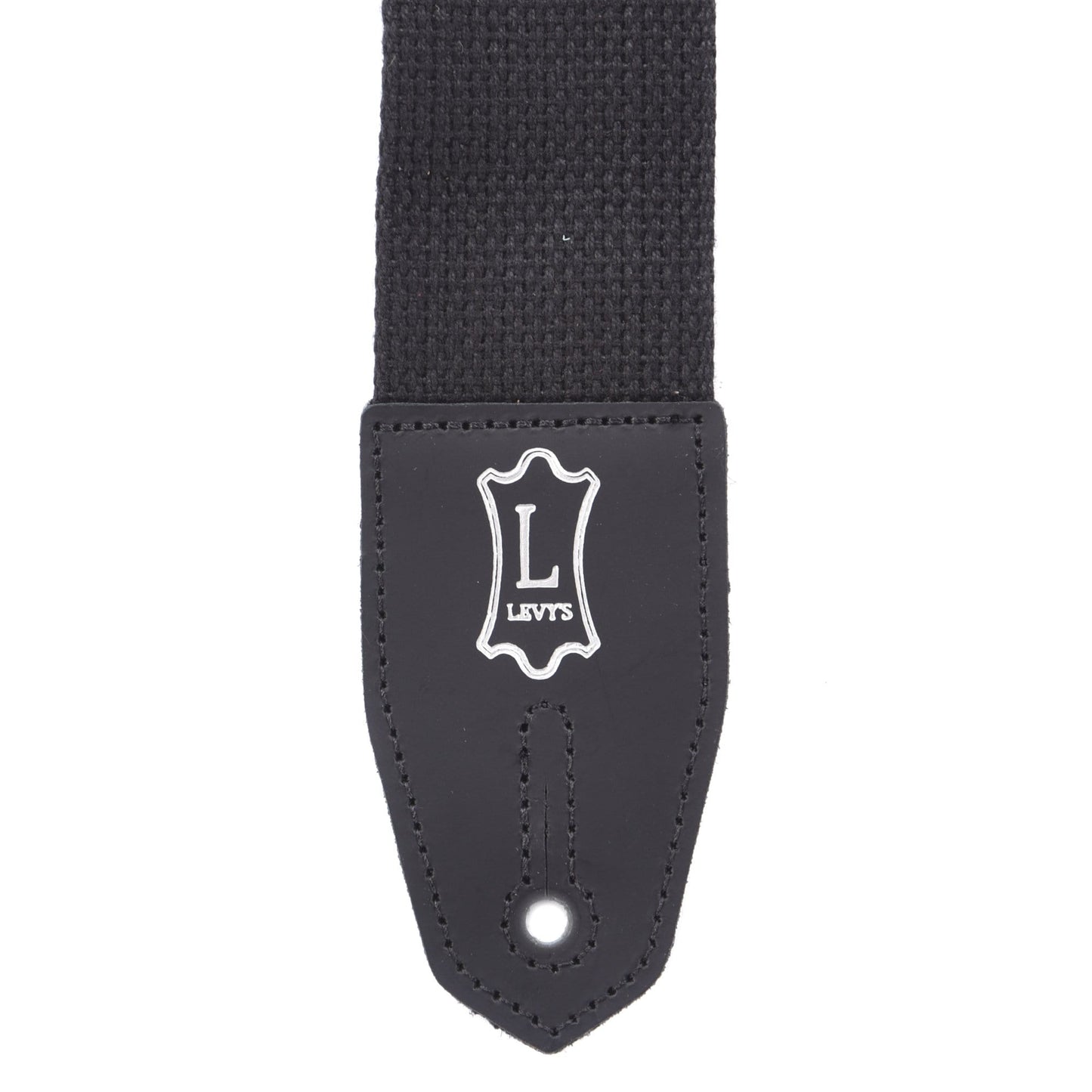 Levy's Right Height 2" Wide Cotton RipChord Guitar Strap Black Accessories / Straps