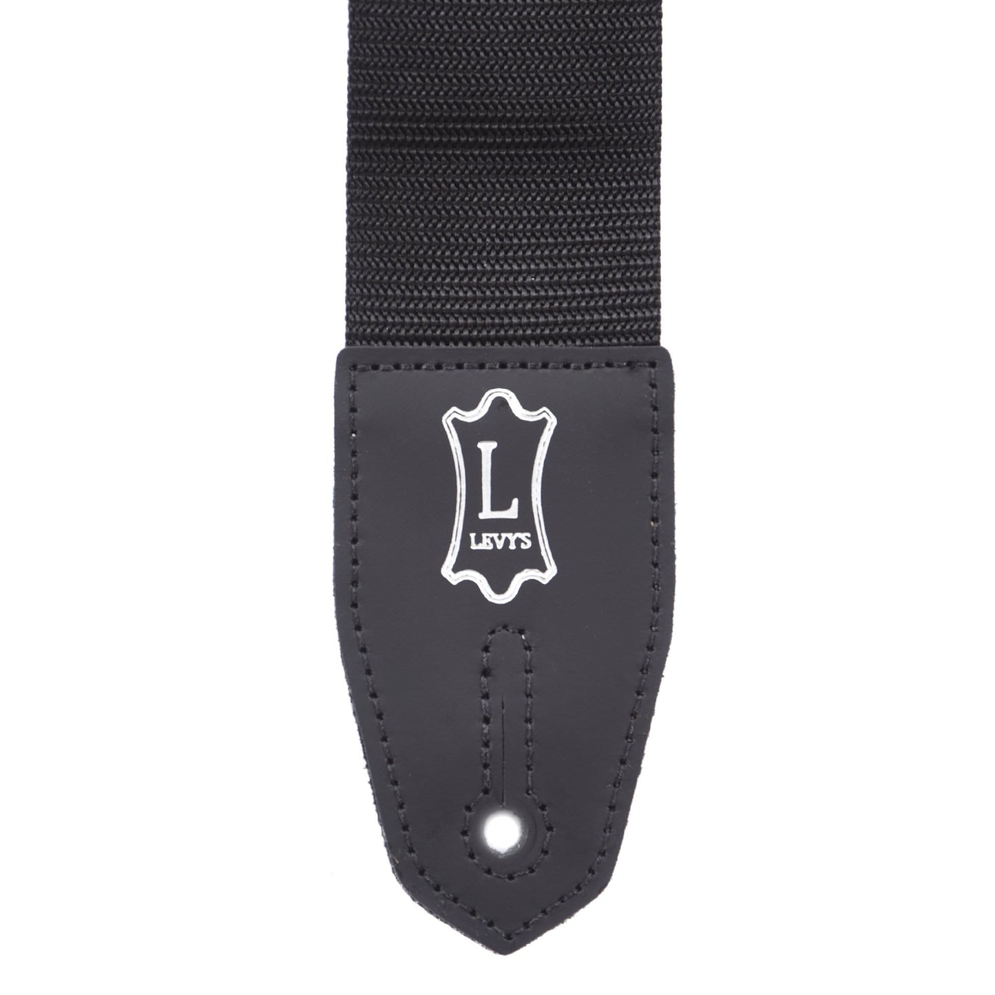 Levy's Right Height 2" Wide Polyester RipChord Guitar Strap Black Accessories / Straps