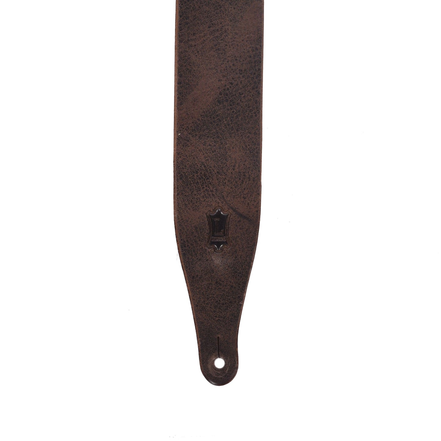 Levy's Signature Series 2.5" Wide Distressed Veg-Tan Leather Guitar Strap Dark Brown Accessories / Straps