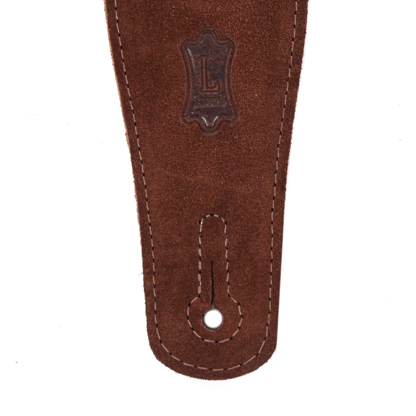 Levy's Signature Series 2.5" Wide Suede Guitar Strap Brown Accessories / Straps