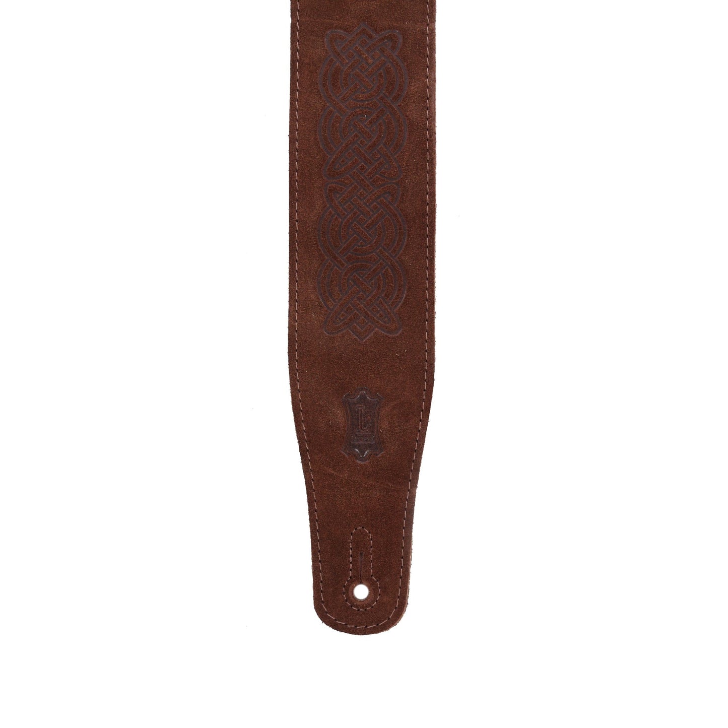 Levy's Signature Series 2.5" Wide Suede Leather Guitar Strap Brown Suede Accessories / Straps